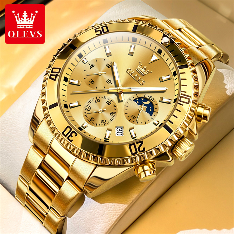 Luxury Watch Green Dial - OLEVS Watch Men Top Brand Luxury