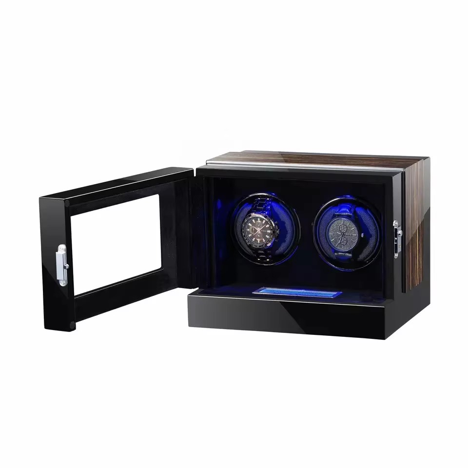 Luxury Watch Winder Box - 2 Slots Protective Luxury Watch Winder