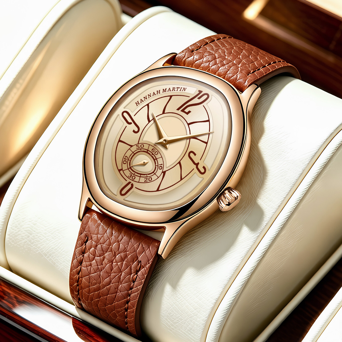 Luxury Watch For - HANNAH MARTIN Watch Fashion Leather 40mm