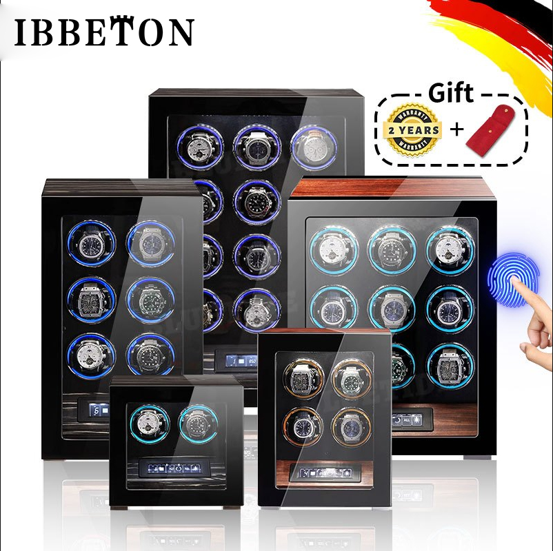 Luxury Watch Winder Box - 【FingerprintLock】 Automatic Watch Winder Box 2/4/6/9/12