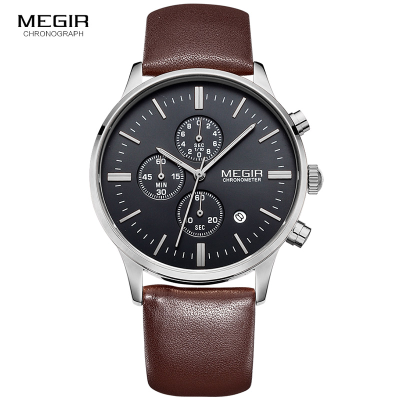 Megir quartz watches men lumin - огляд і ціна Luxury Watch Green Dial