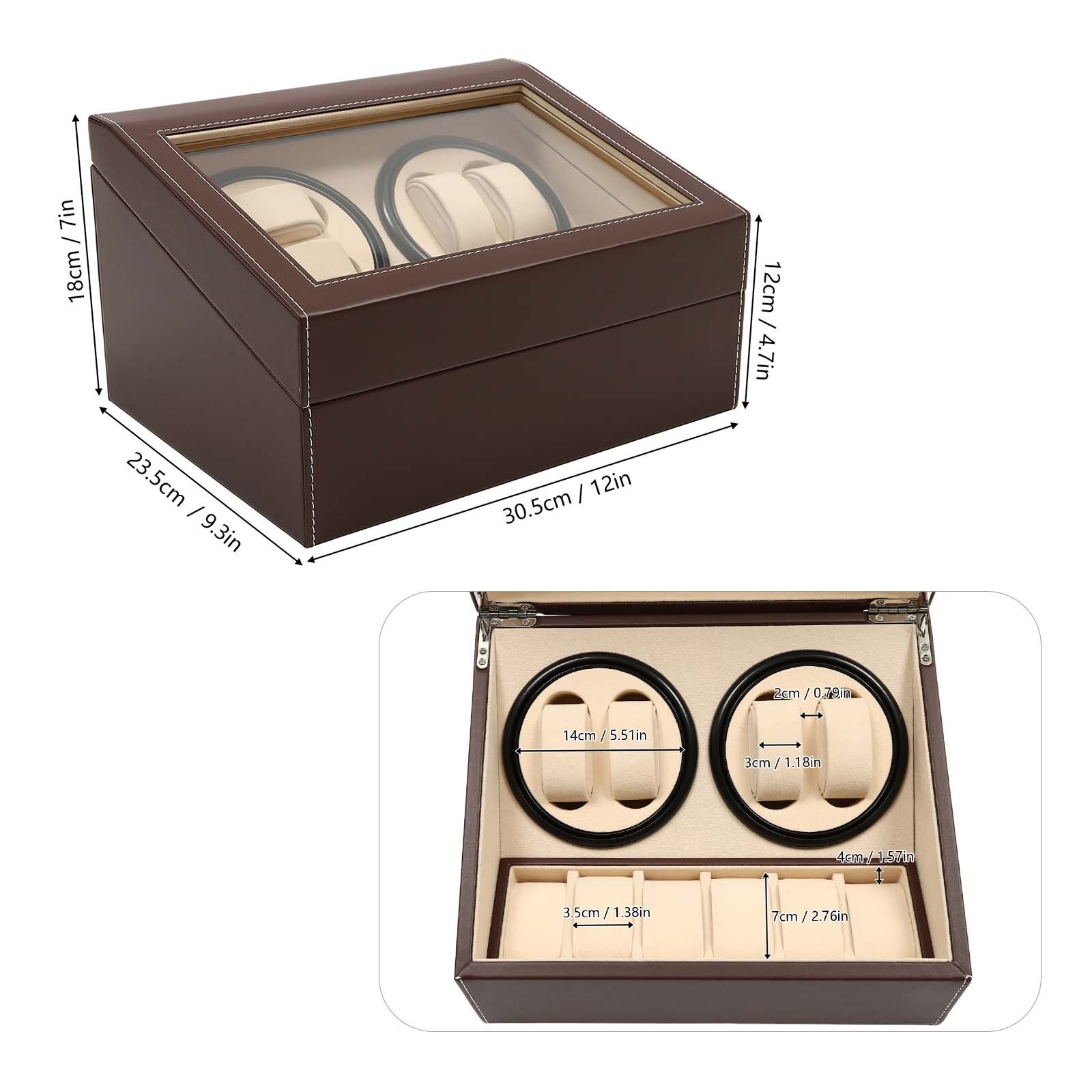 4 Winding 6 Storage Grid Mecha - огляд і ціна Luxury Watch Winder Box