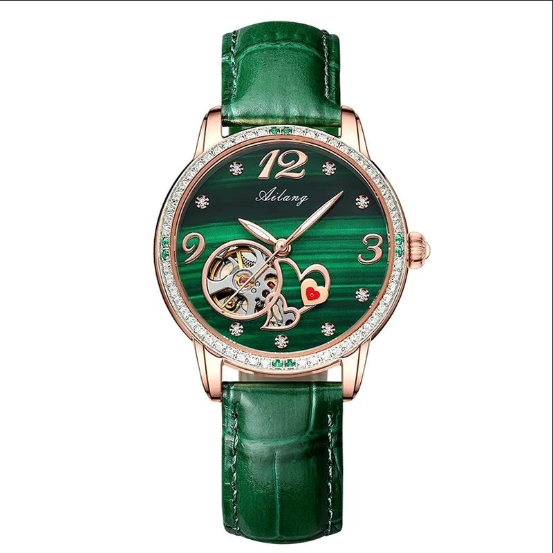 AILANG Luxury Women Skeleton A - огляд і ціна Luxury Watch Green Dial