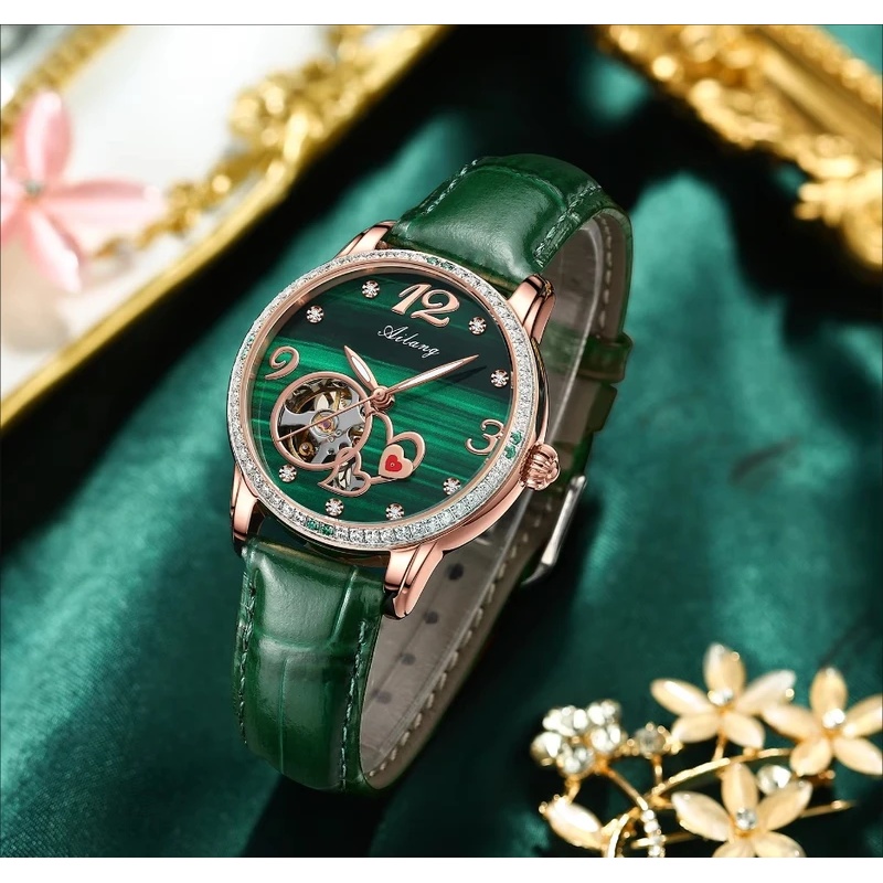 AILANG Luxury Women Skeleton A - огляд і ціна Luxury Watch Green Dial