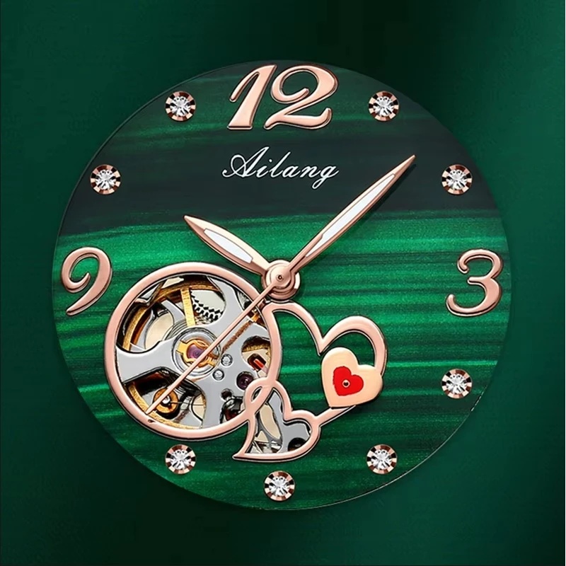 AILANG Luxury Women Skeleton A - огляд і ціна Luxury Watch Green Dial