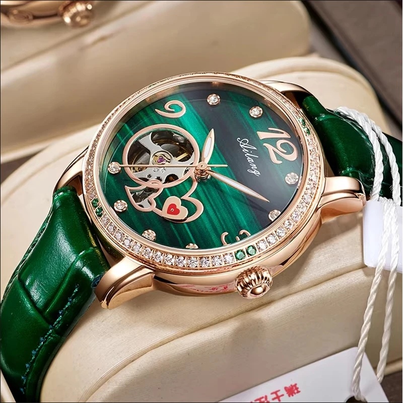 AILANG Luxury Women Skeleton A - огляд і ціна Luxury Watch Green Dial