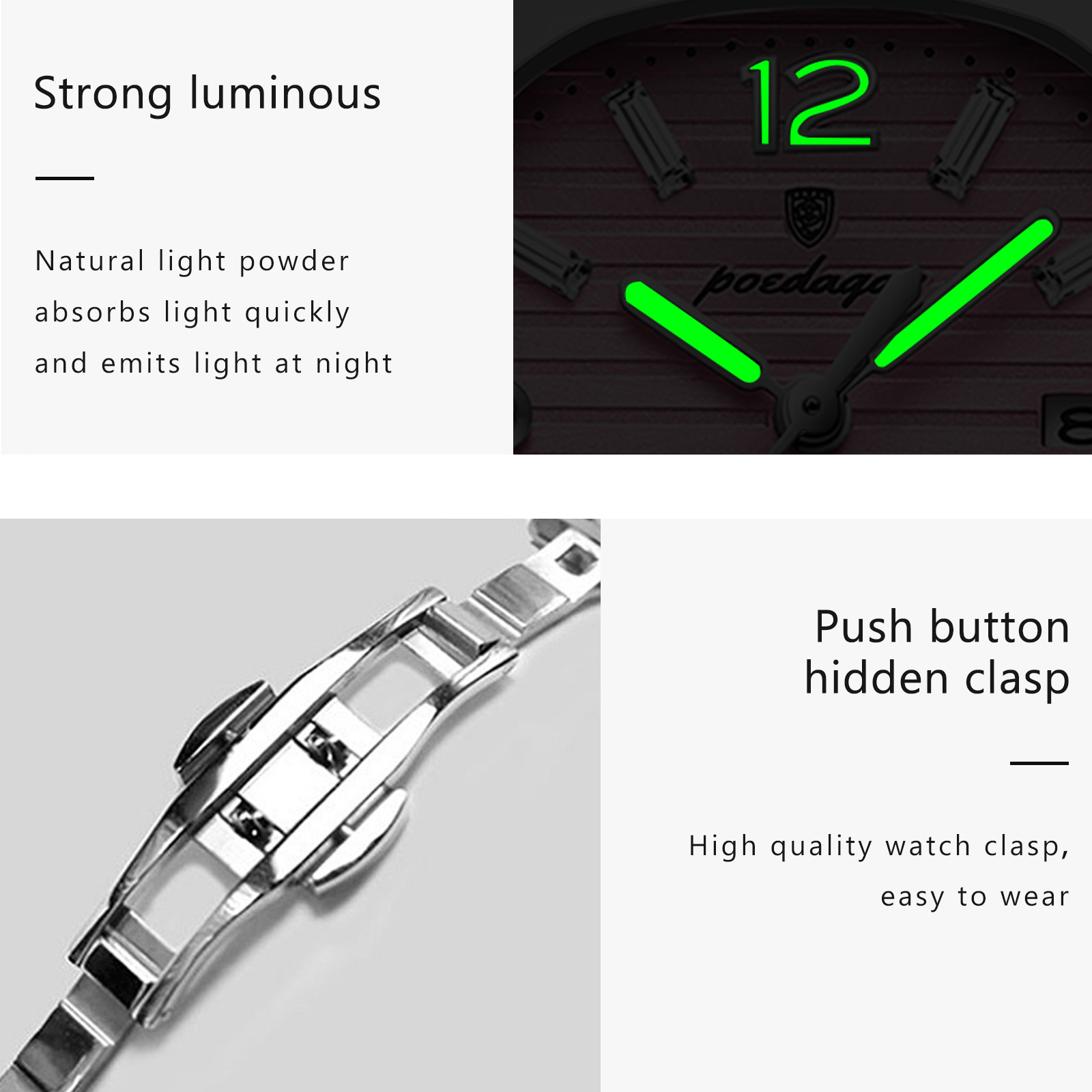 POEDAGAR Square Fashion Woman  - огляд і ціна Luxury Watch Casio