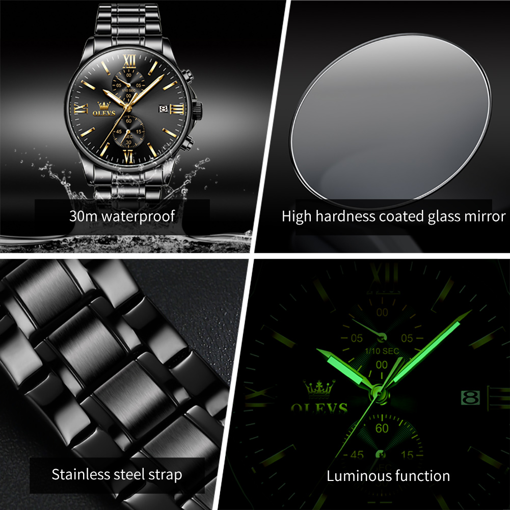 OLEVS 2886 Classic Black Quart - огляд і ціна Luxury Watch Maker