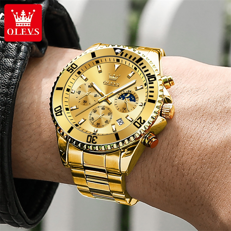 OLEVS Watch Men Top Brand Luxu - огляд і ціна Luxury Watch Green Dial