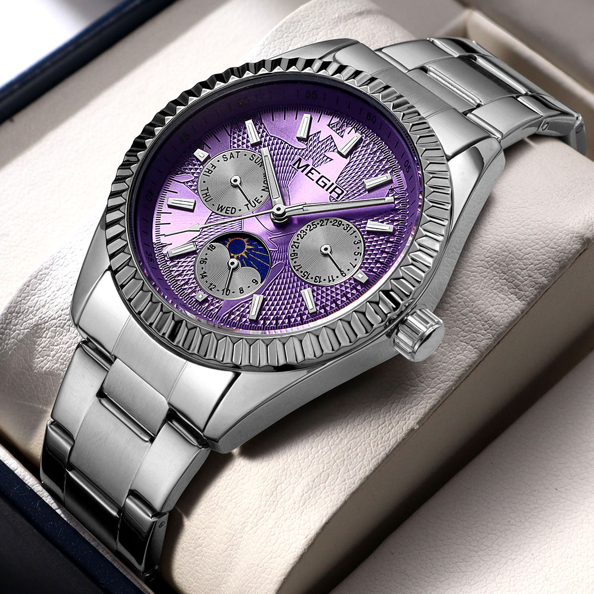 MEGIR Men's Quartz Watch with  - огляд і ціна Luxury Watch Green Dial