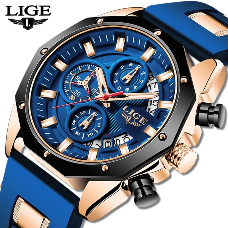 LIGE Fashion Men Watches Top B - огляд і ціна Luxury Watch Maker