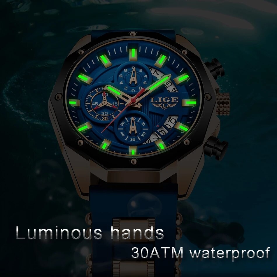 LIGE Fashion Men Watches Top B - огляд і ціна Luxury Watch Maker
