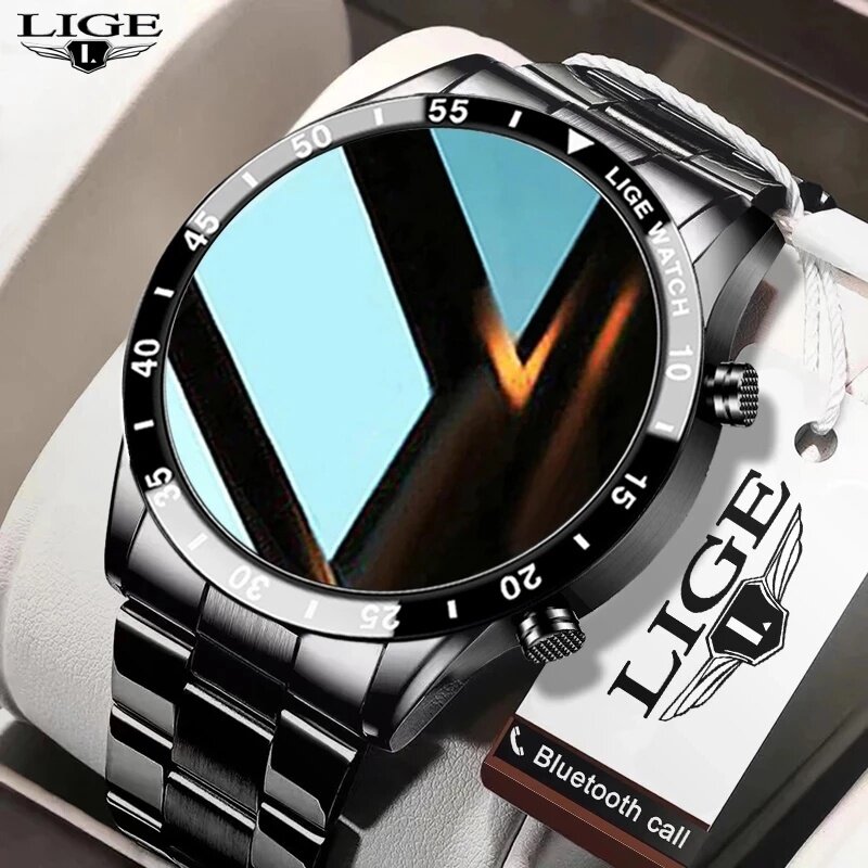 LIGE New Bluetooth Call Smart  - огляд і ціна Luxury Watch On Wrist