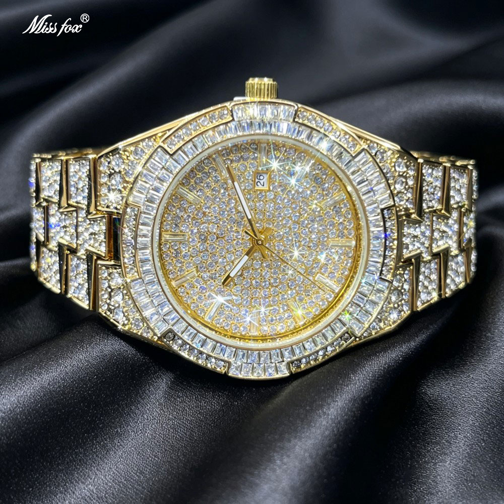 Hot Sell Gold Ice Watch For Me - огляд і ціна Luxury Watch And Jewelry Brand