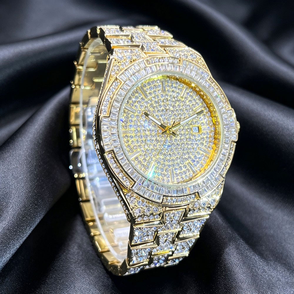 Hot Sell Gold Ice Watch For Me - огляд і ціна Luxury Watch And Jewelry Brand