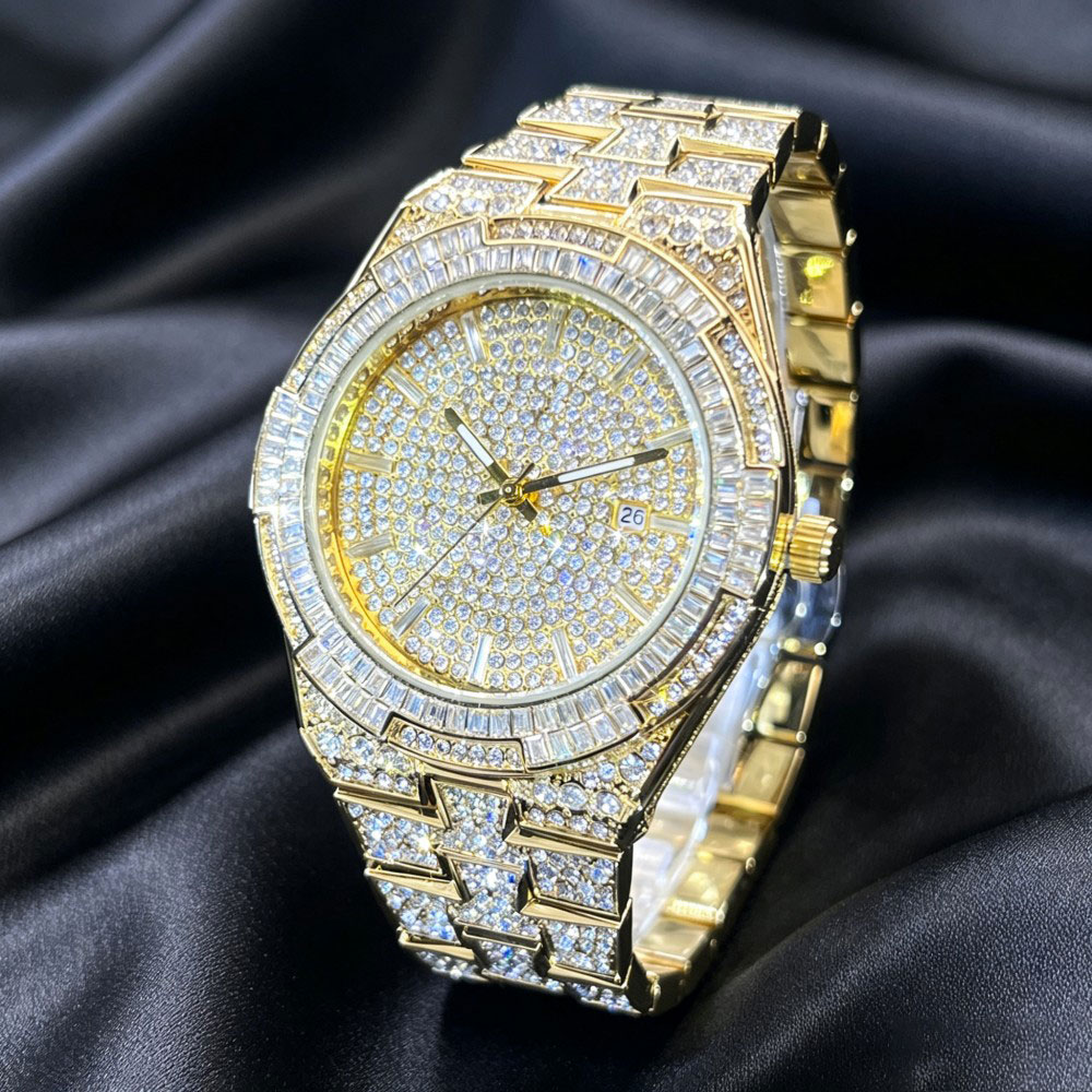 Hot Sell Gold Ice Watch For Me - огляд і ціна Luxury Watch And Jewelry Brand
