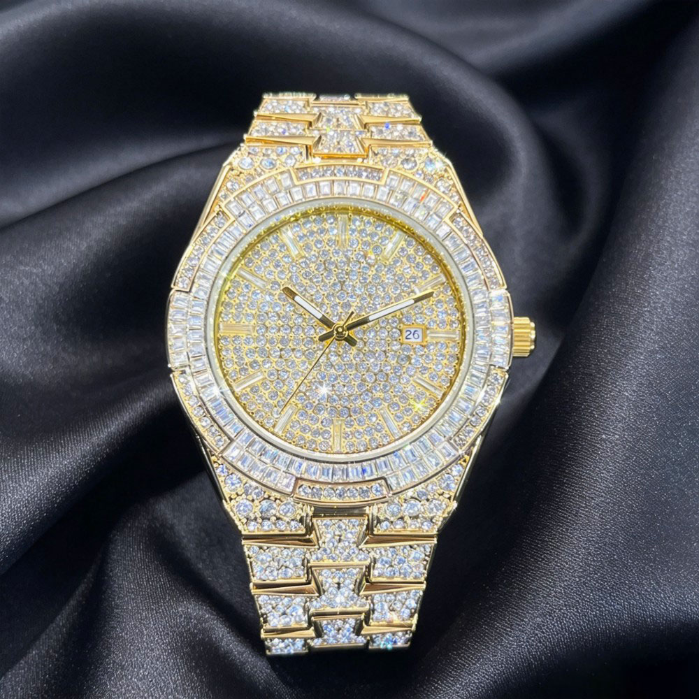 Hot Sell Gold Ice Watch For Me - огляд і ціна Luxury Watch And Jewelry Brand