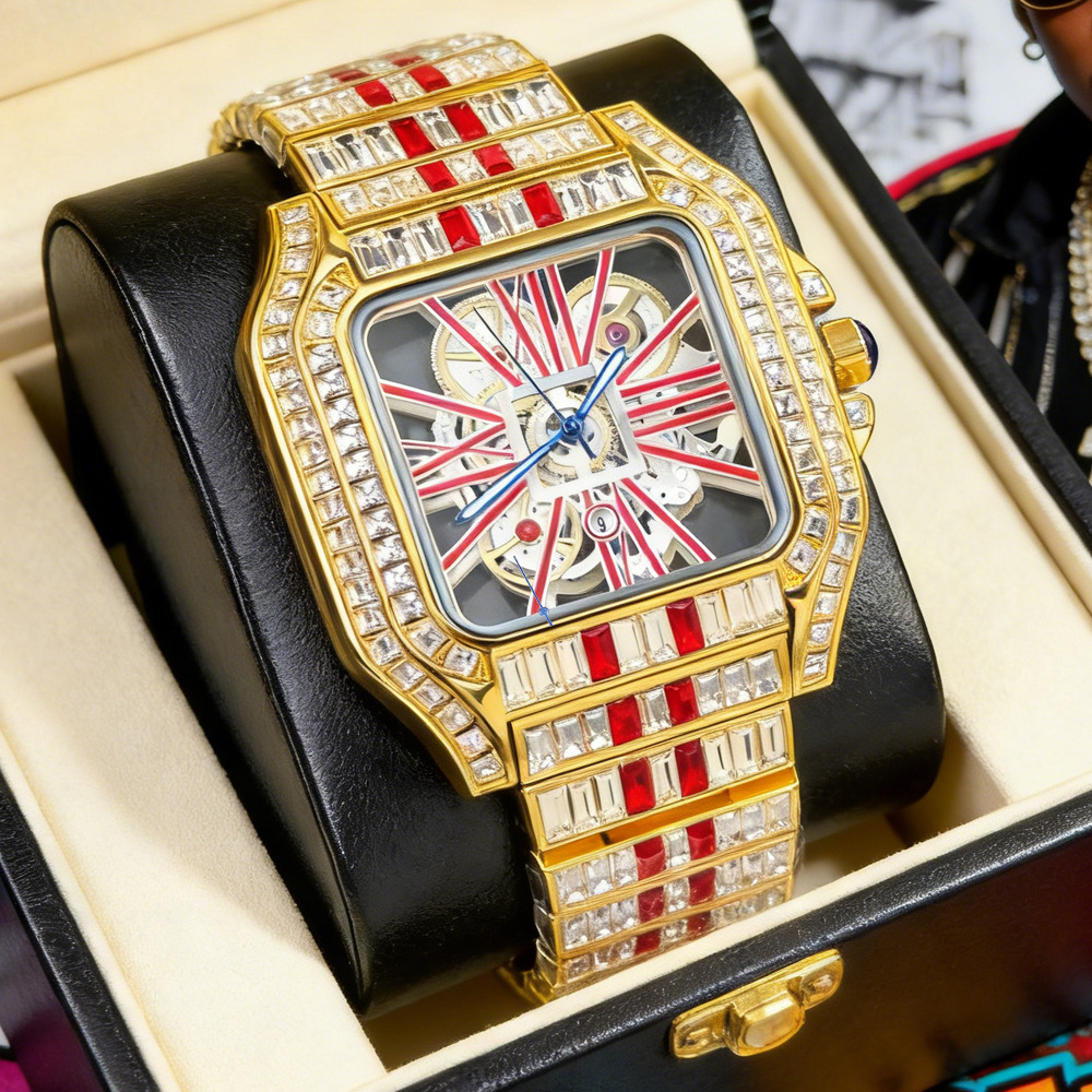 Hollow Luxury Bling Quartz Wri - огляд і ціна Luxury Watch And Jewelry Brand