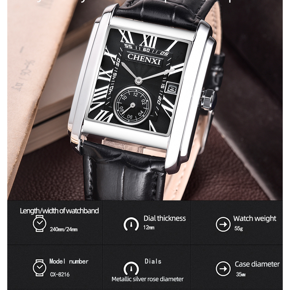 CHENXI 8216 Fashion Classic Sq - огляд і ціна Luxury Watch Maker