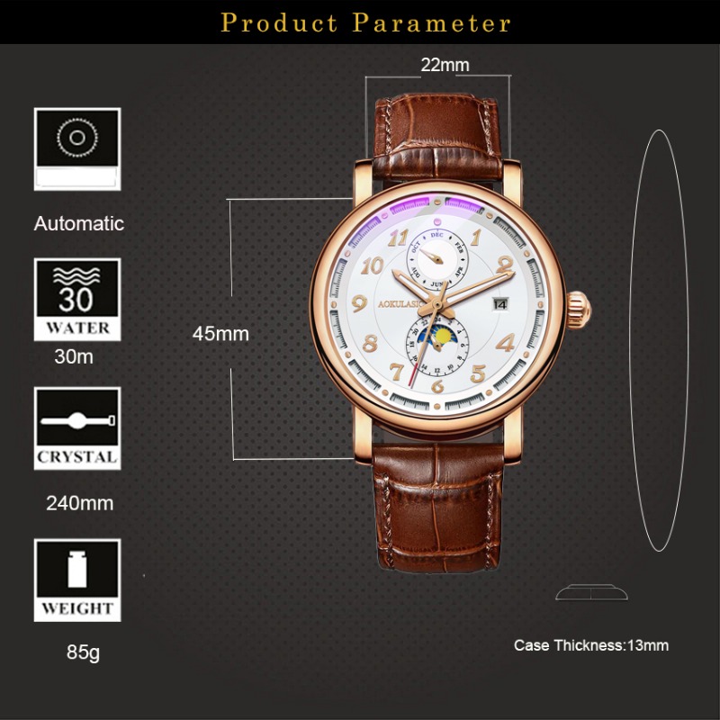 AOKULASIC Men Watches Top Bran - огляд і ціна Luxury Watch On Sale